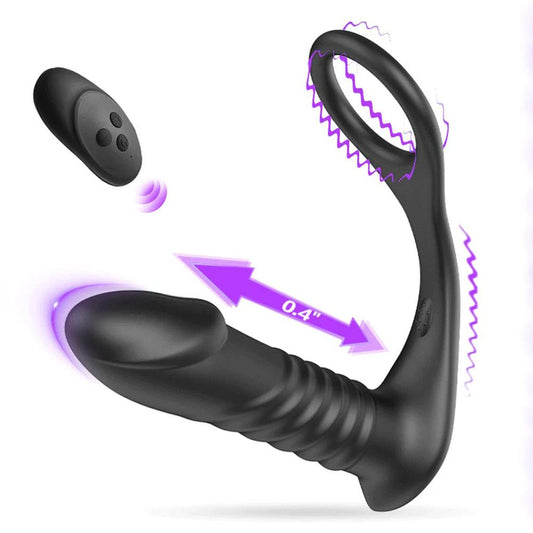 Telescopic Vibrating Butt Plug for Male