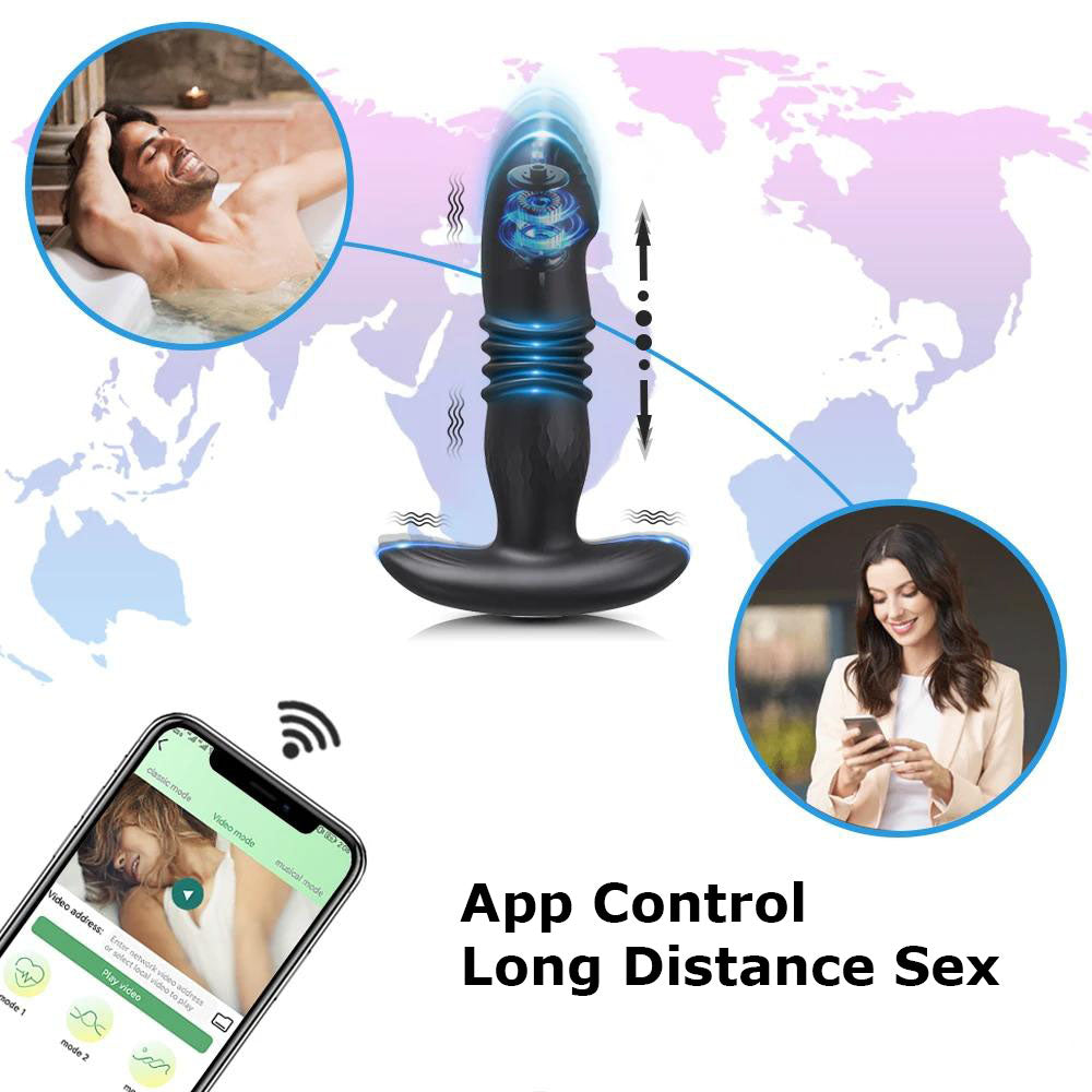 Wireless Remote Thrusting Anal Plug Dildo