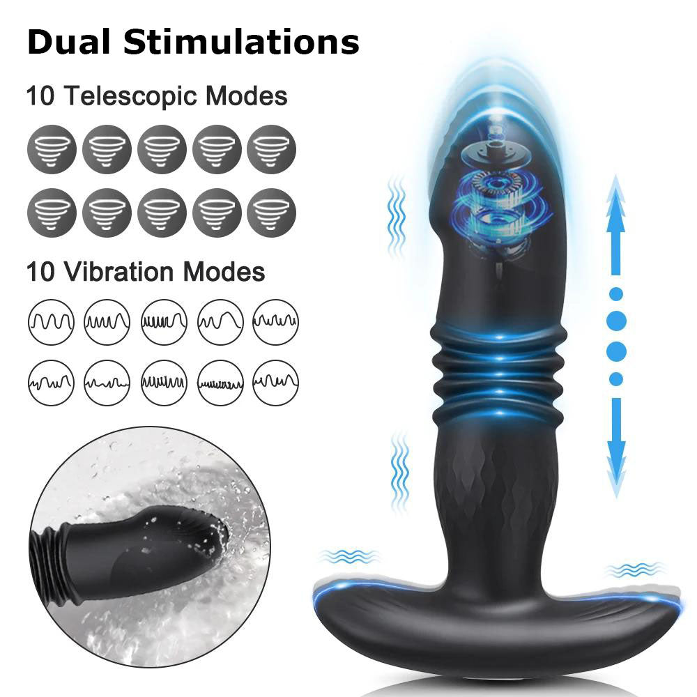 Wireless Remote Thrusting Anal Plug Dildo