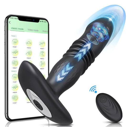 Wireless Remote Thrusting Anal Plug Dildo